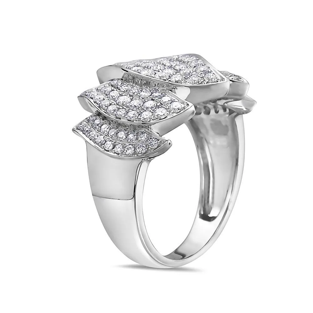 Ladies 18k White Gold With 1.28 CT Right Hand Ring