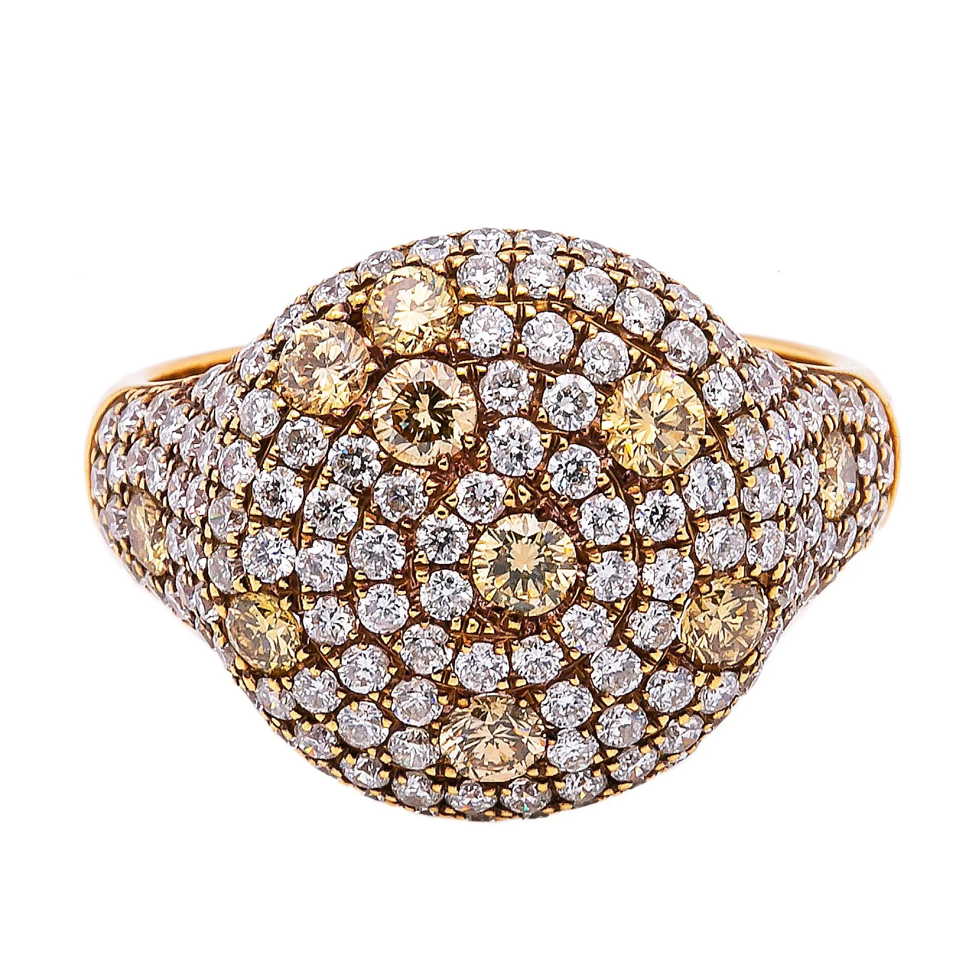 18K Yellow Gold Ladies Ring with 2.24 CT Diamond