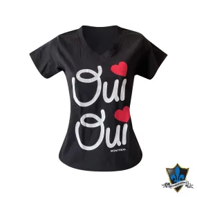 Ladies fitted shirts with QUI QUI AND Montreal