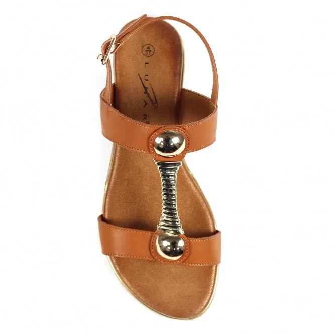 Womens Tan Tempo Soft Lunar RENOIR T-Bar Sandal