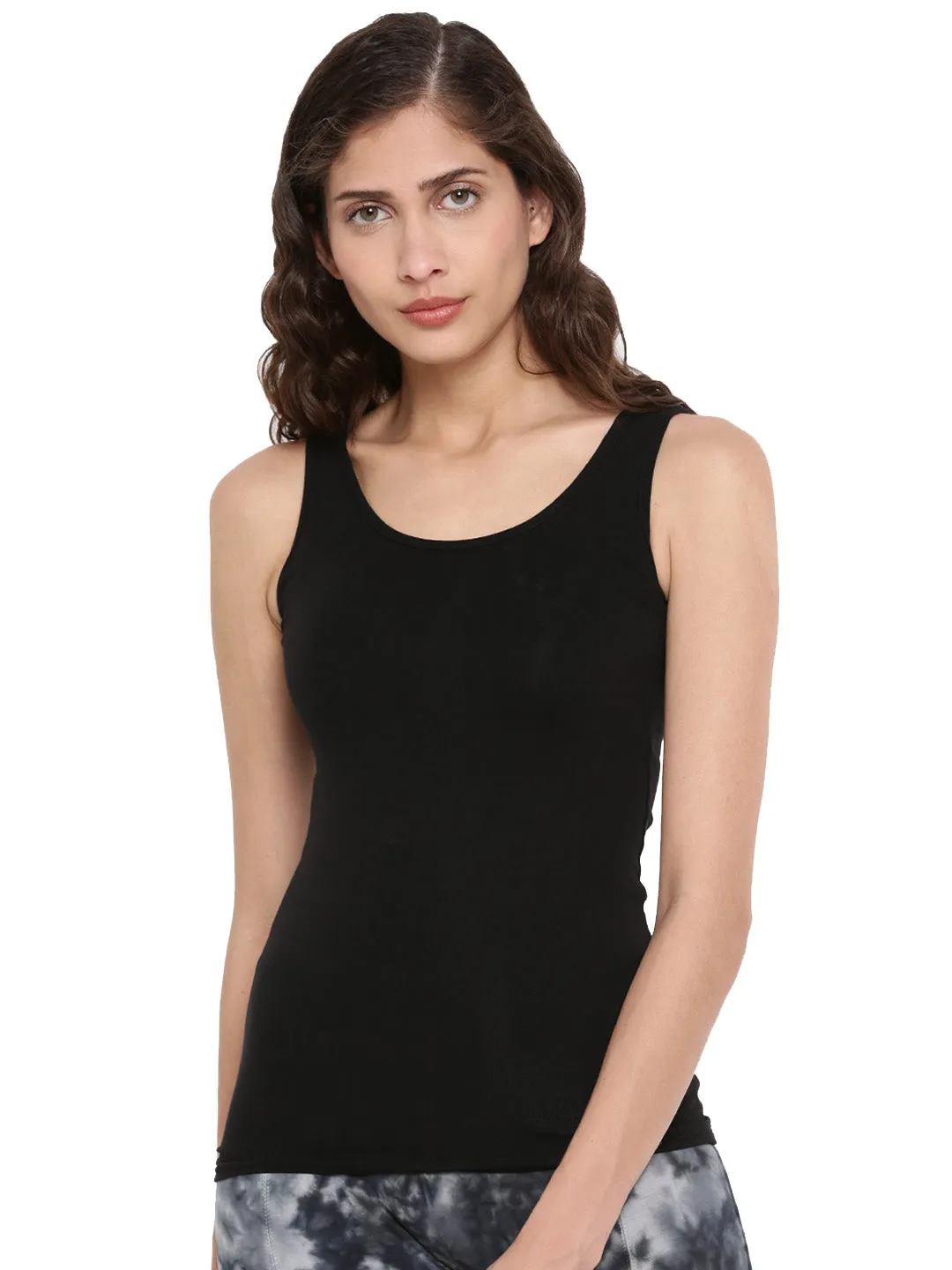 Ladies Razor Back Top Black