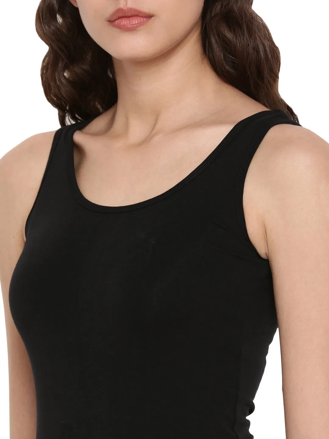 Ladies Razor Back Top Black