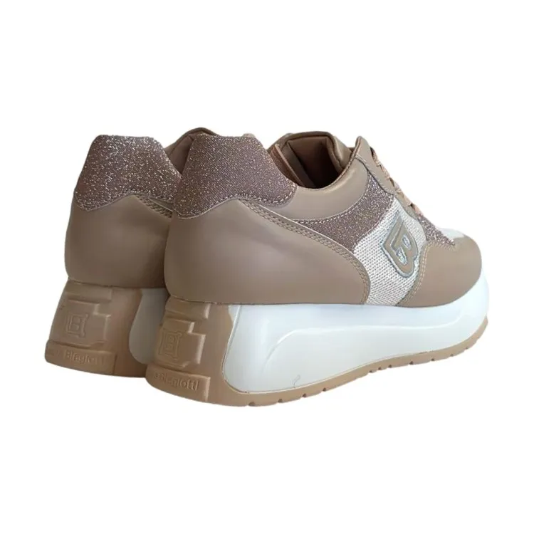 Laura Biagiotti 8414 Nude Glitter Women's Sneakers