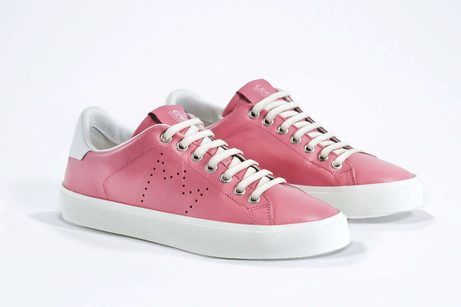 Pink & White Low Top Sneakers for Women