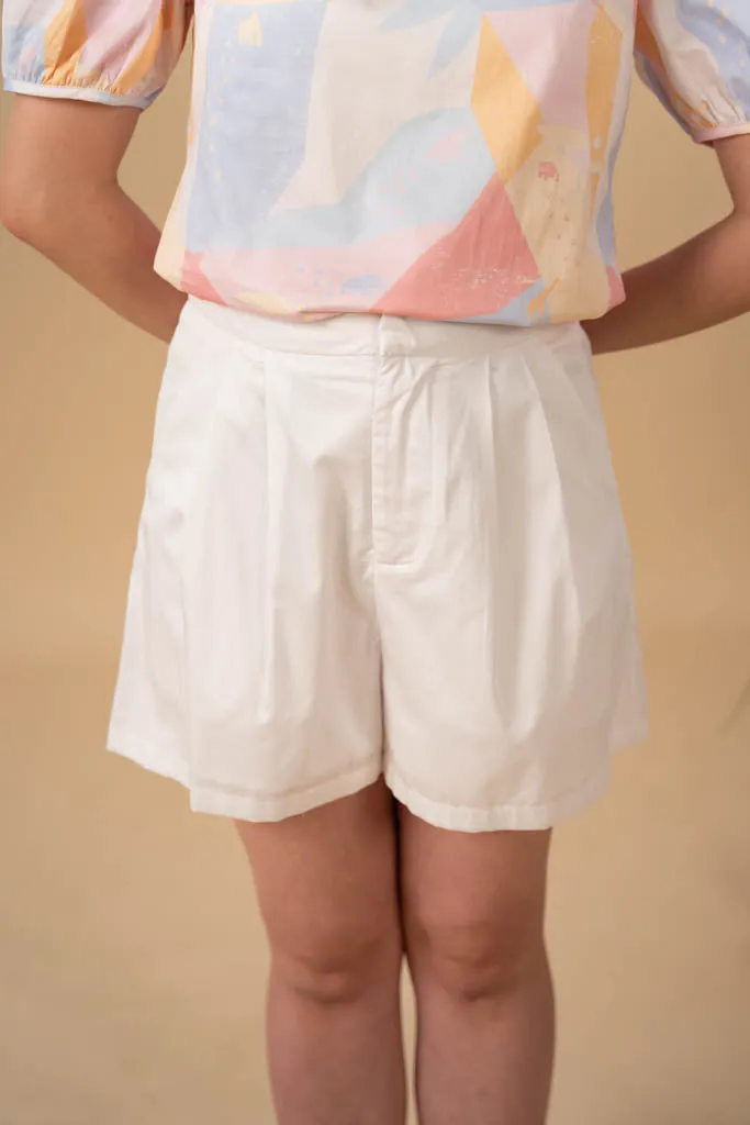 Lia White Shorts for Women