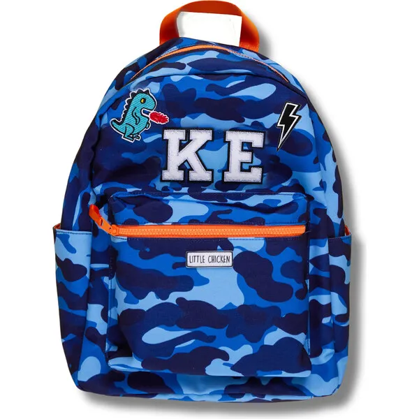 Blue Camo Backpack - Customizable Little Chicken