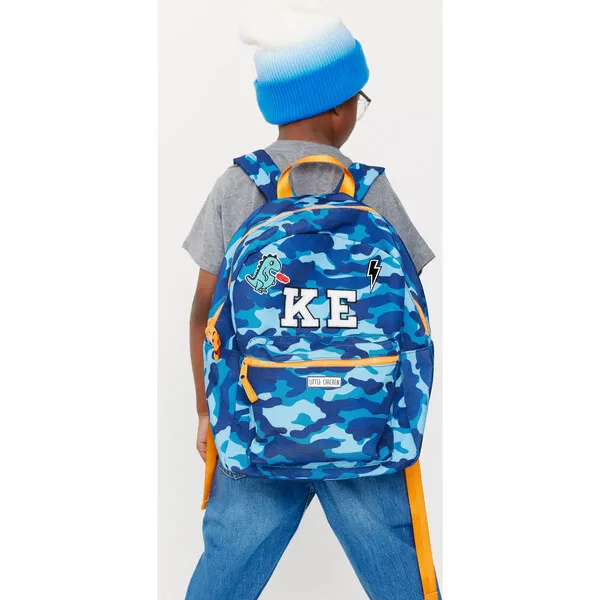 Blue Camo Backpack - Customizable Little Chicken