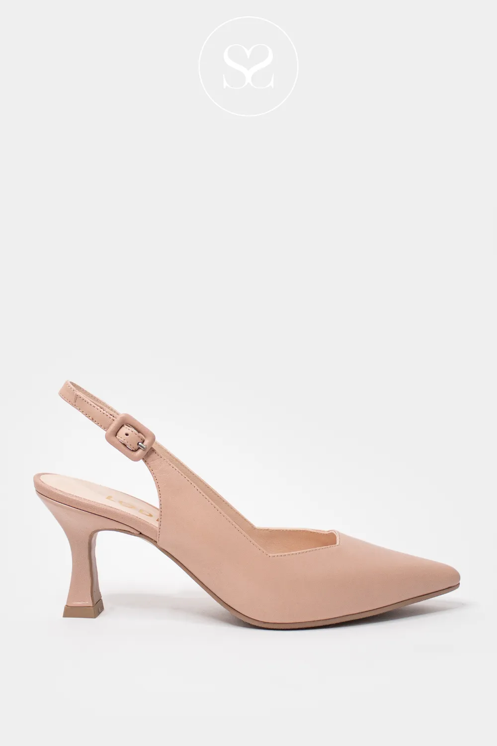 LODI JUCO NUDE LOW HEEL SLINGBACk SHOES