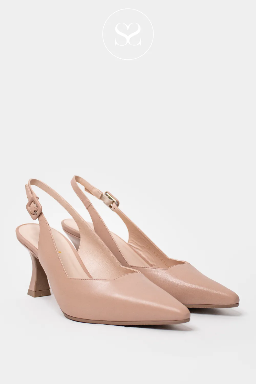 LODI JUCO NUDE LOW HEEL SLINGBACk SHOES