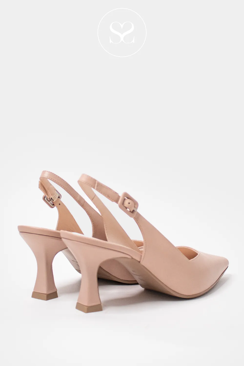 LODI JUCO NUDE LOW HEEL SLINGBACk SHOES