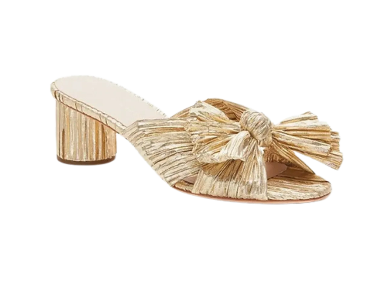 Loeffler Randall Emilia Pleated Knot Heel Gold