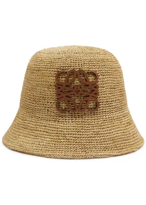 LOEWE Anagram raffia bucket hat  -                         -                     -                