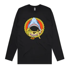 Long Sleeve Shark Print Top