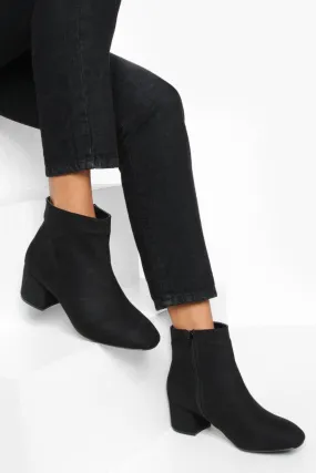 Low Block Heel Booties