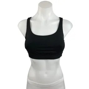 Lululemon Black Scoop Neck Criss Cross Strappy Yoga Athletic Sports Bra Size S