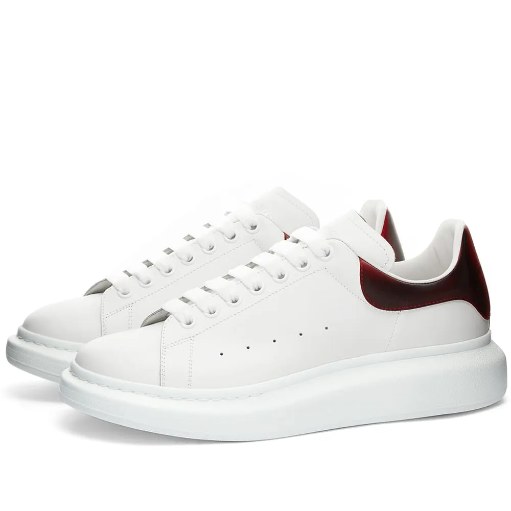 Lust Red & White Sneaker Wedge Sole Iridescent Heel Tab Queen Alexander McQueen