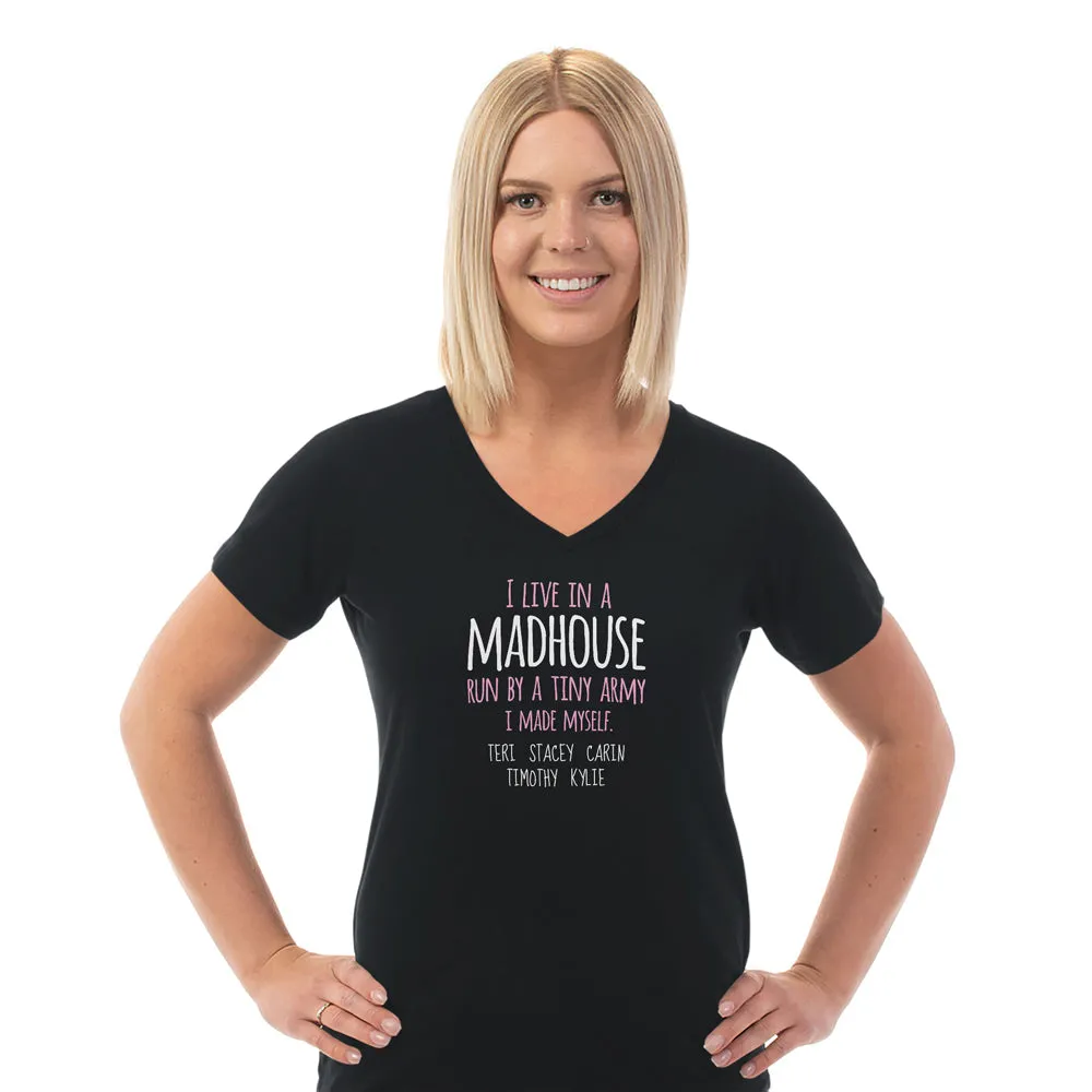 Custom Madhouse V Neck Tee for Women