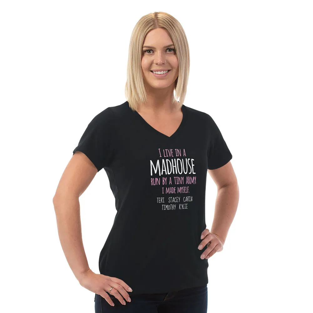 Custom Madhouse V Neck Tee for Women