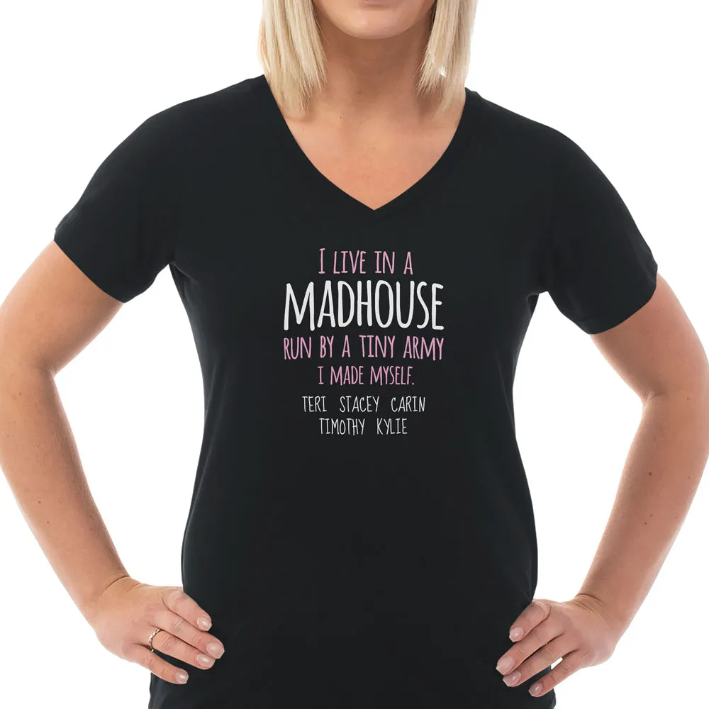 Custom Madhouse V Neck Tee for Women