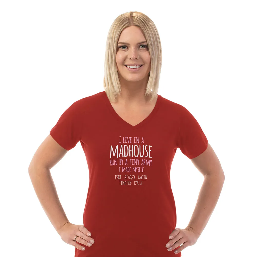 Custom Madhouse V Neck Tee for Women