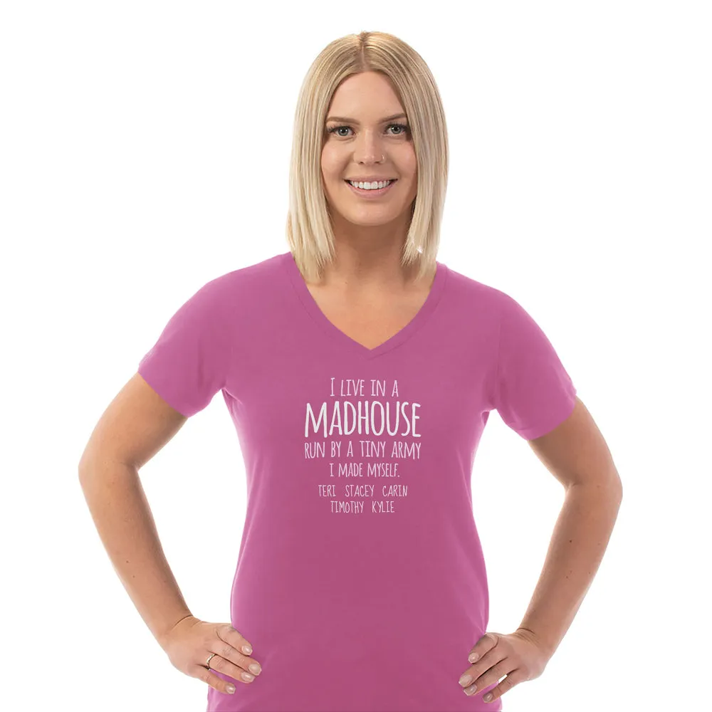 Custom Madhouse V Neck Tee for Women