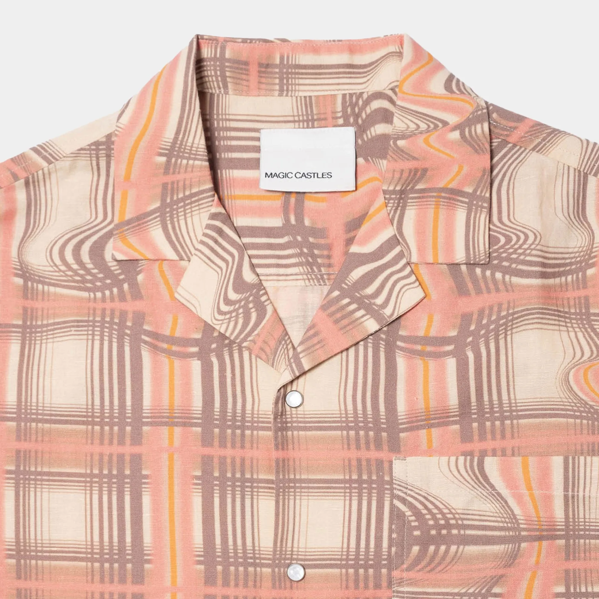 Magic Castles Wave LS Shirt - Warped Check Print