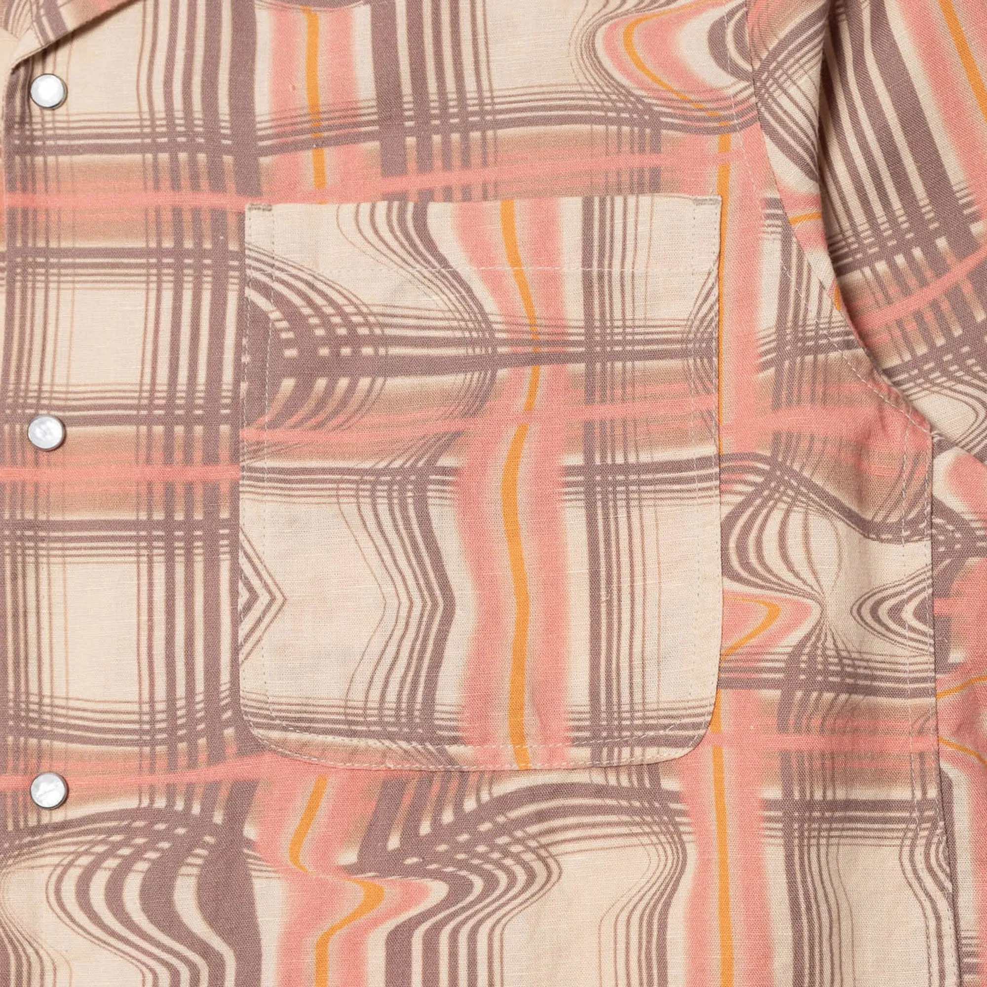 Magic Castles Wave LS Shirt - Warped Check Print