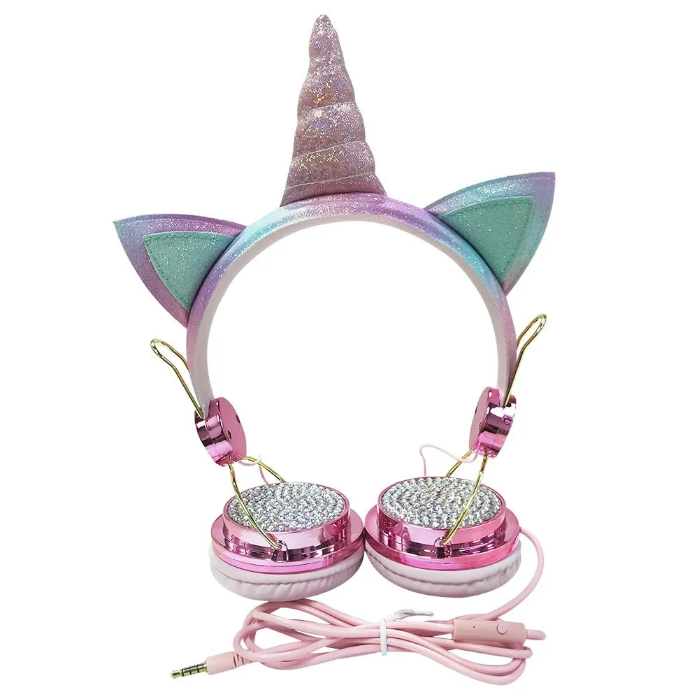 Magical Girl Anime Unicorn Wired Headphones