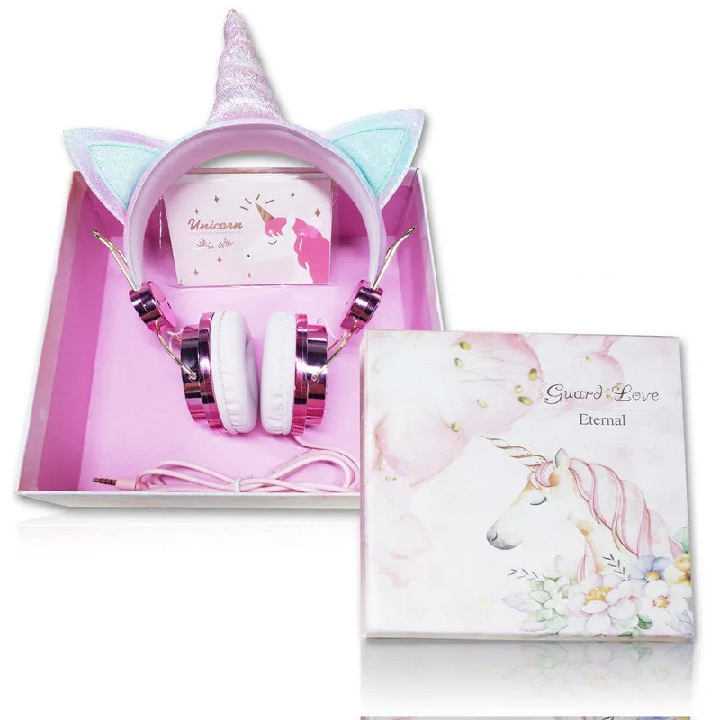 Magical Girl Anime Unicorn Wired Headphones