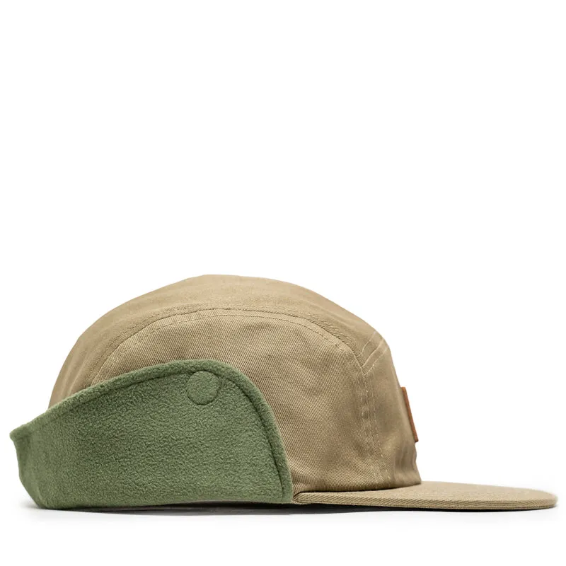 Malbon Golf Blind Ear Flap 5 Panel Hat - Army