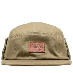 Malbon Golf Blind Ear Flap 5 Panel Hat - Army