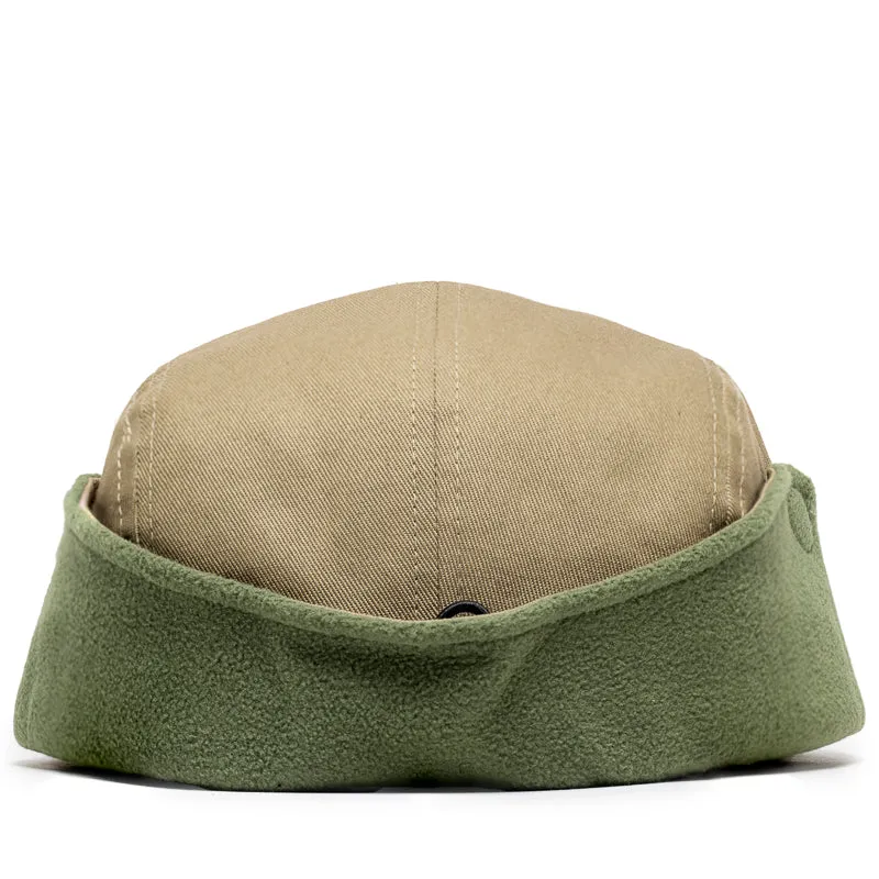 Malbon Golf Blind Ear Flap 5 Panel Hat - Army