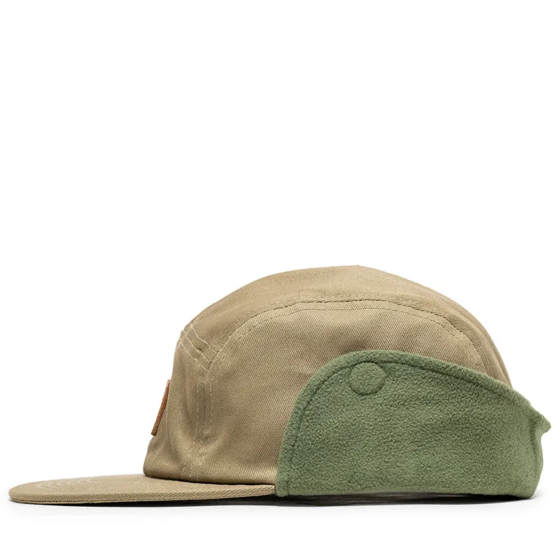 Malbon Golf Blind Ear Flap 5 Panel Hat - Army