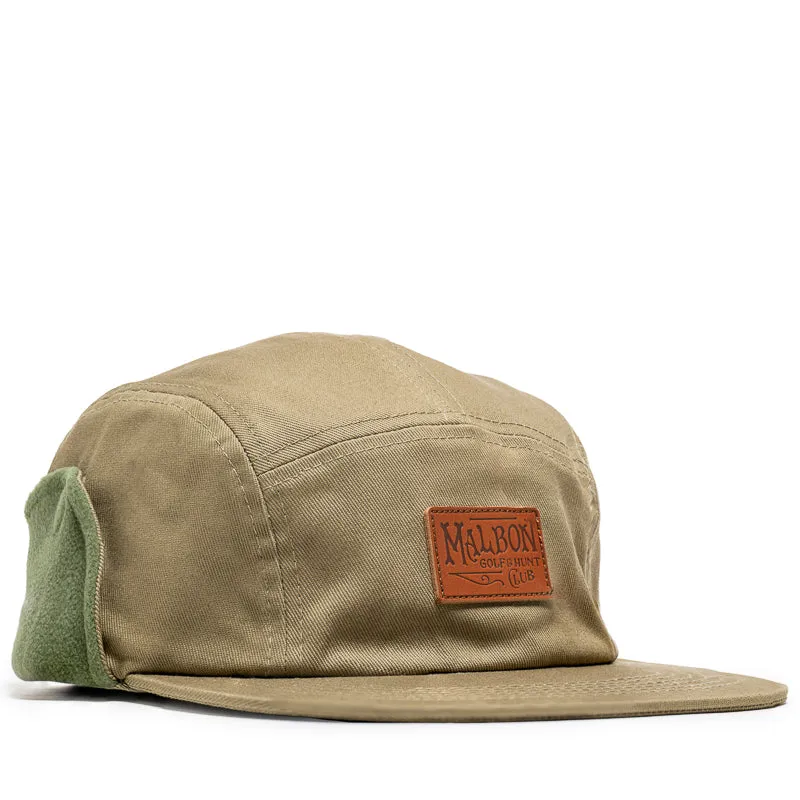 Malbon Golf Blind Ear Flap 5 Panel Hat - Army