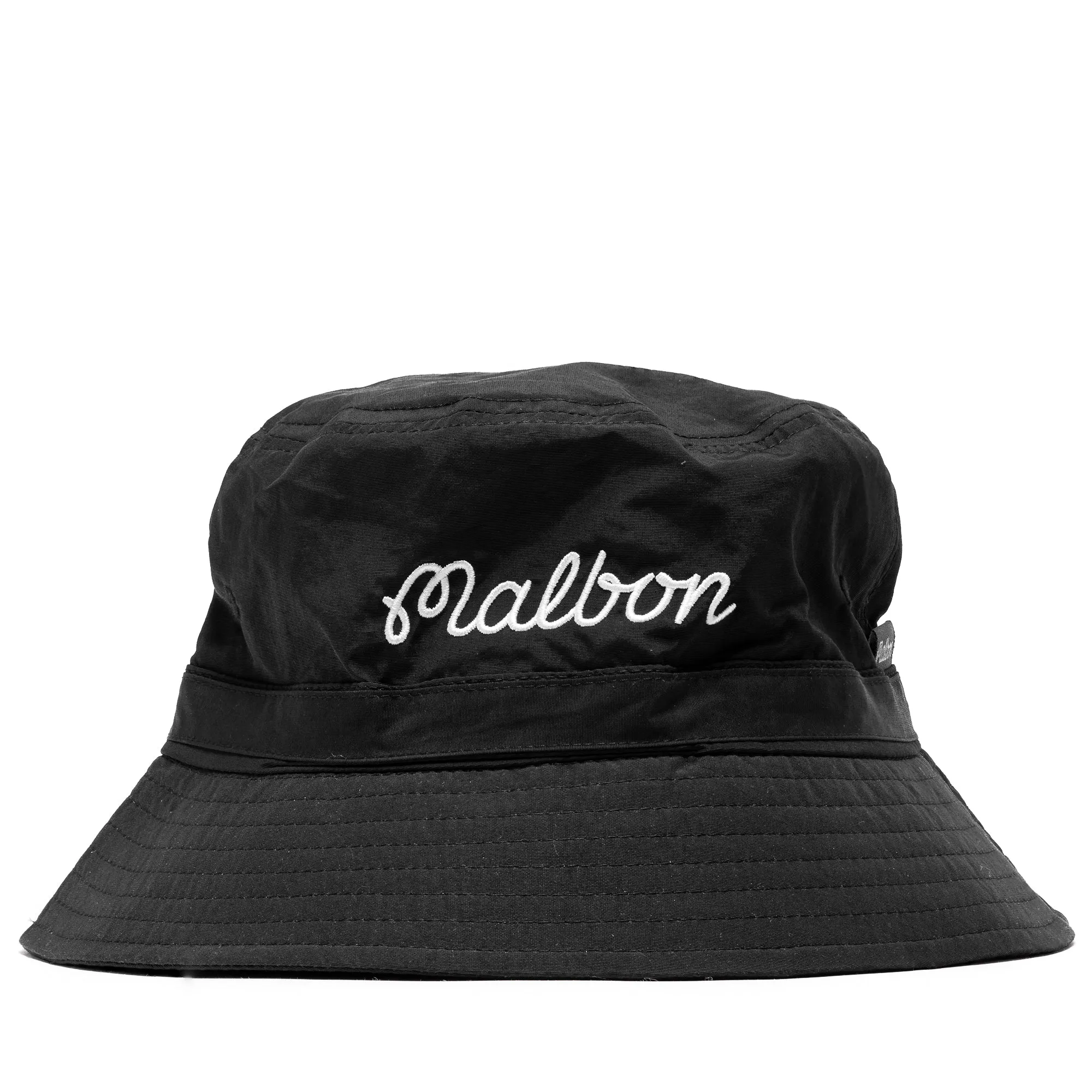 Malbon Golf x Politics Nylon Bucket Hat - Black