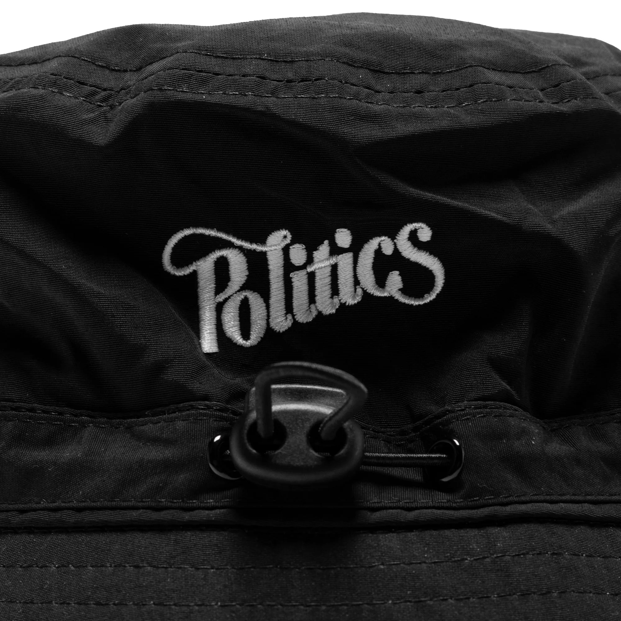 Malbon Golf x Politics Nylon Bucket Hat - Black