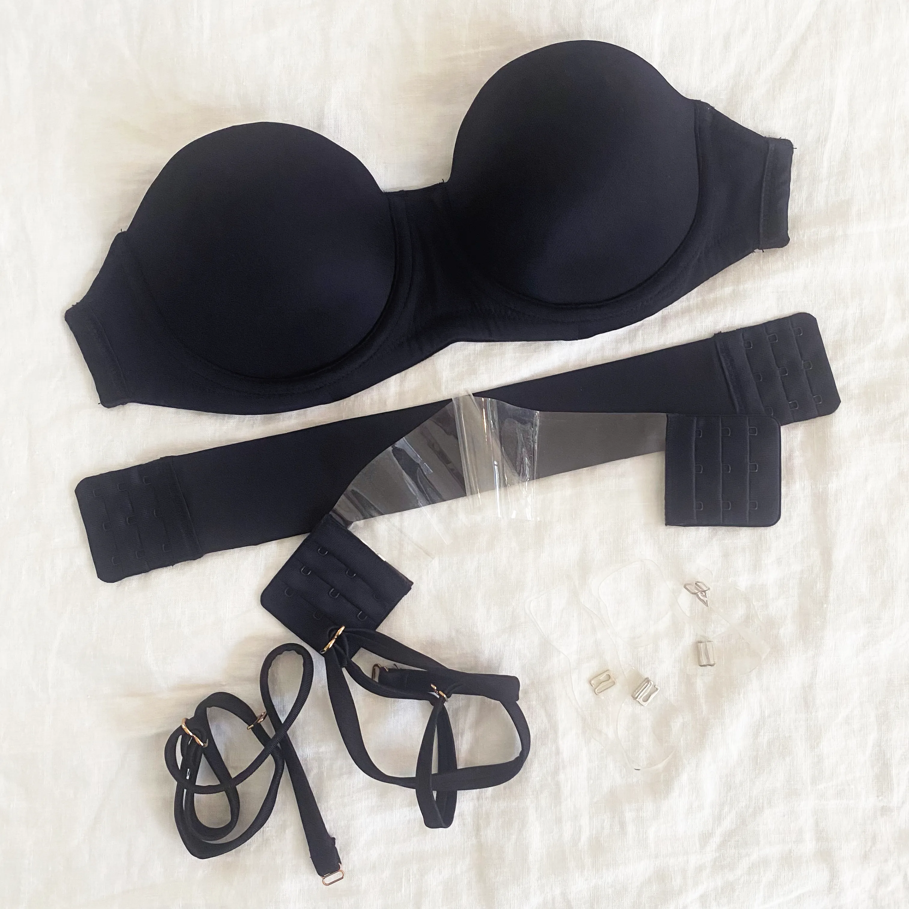 Manhattan Black Clear Bra Set