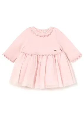 Mayoral Baby Girl Knit Tulle Dress, Pink