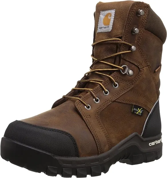 MEN'S CARHARTT WATERPROOF WORK BOOT WITH MET GUARD, COMPOSITE TOE, AND RUGGED FLEX: CMF8720