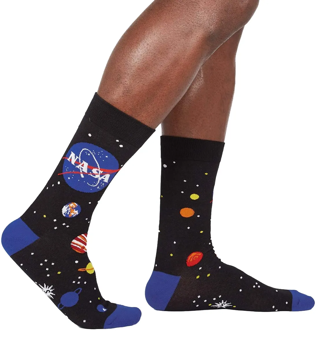 Men's Crew Socks with NASA Solar System Prints