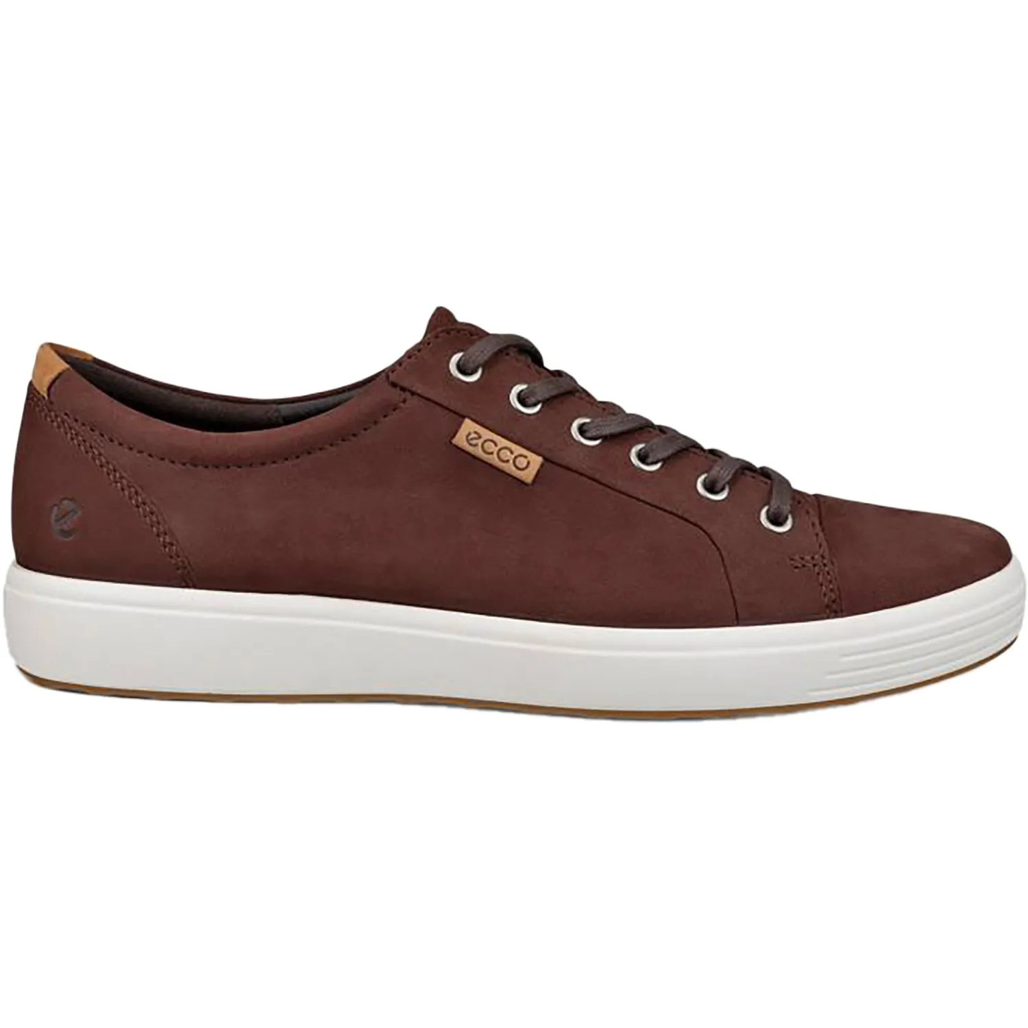 Men's Ecco Soft 7 Sneaker Chocolate Nubuck