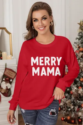 MERRY MAMA Sweatshirt - Graphic Round Neck