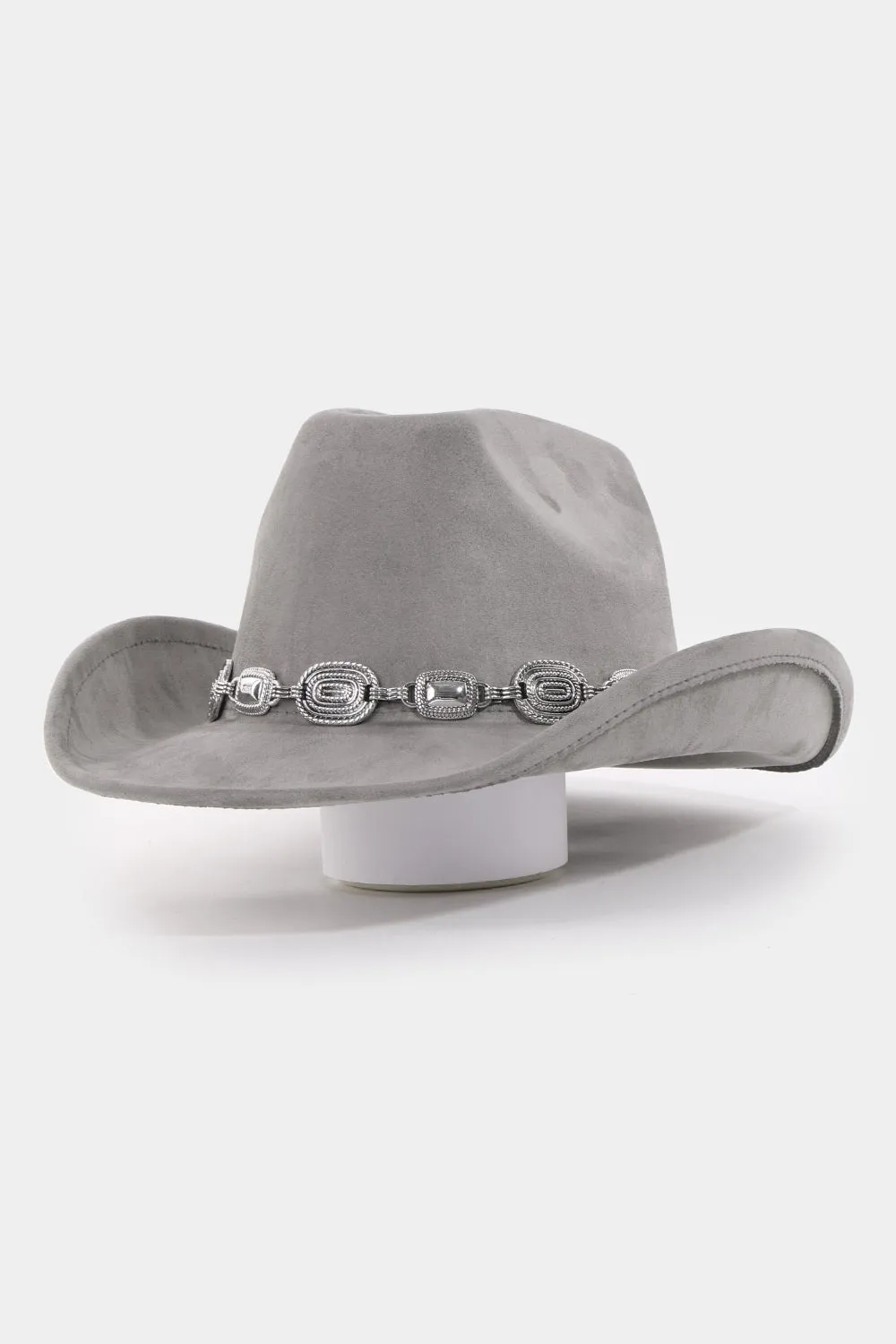 Metal Trim Cowboy Hat with Fame Style