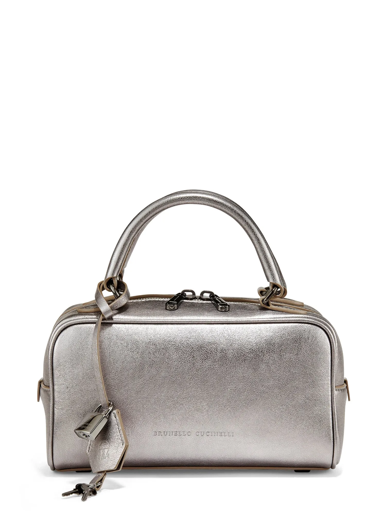 Metallic Leather Shoulder Bag