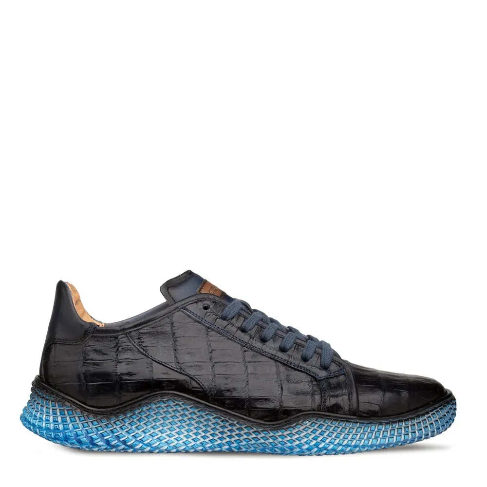 Mezlan AX4936-F Men's Shoes Blue Exotic Crocodile Super Sneakers (MZ3593)