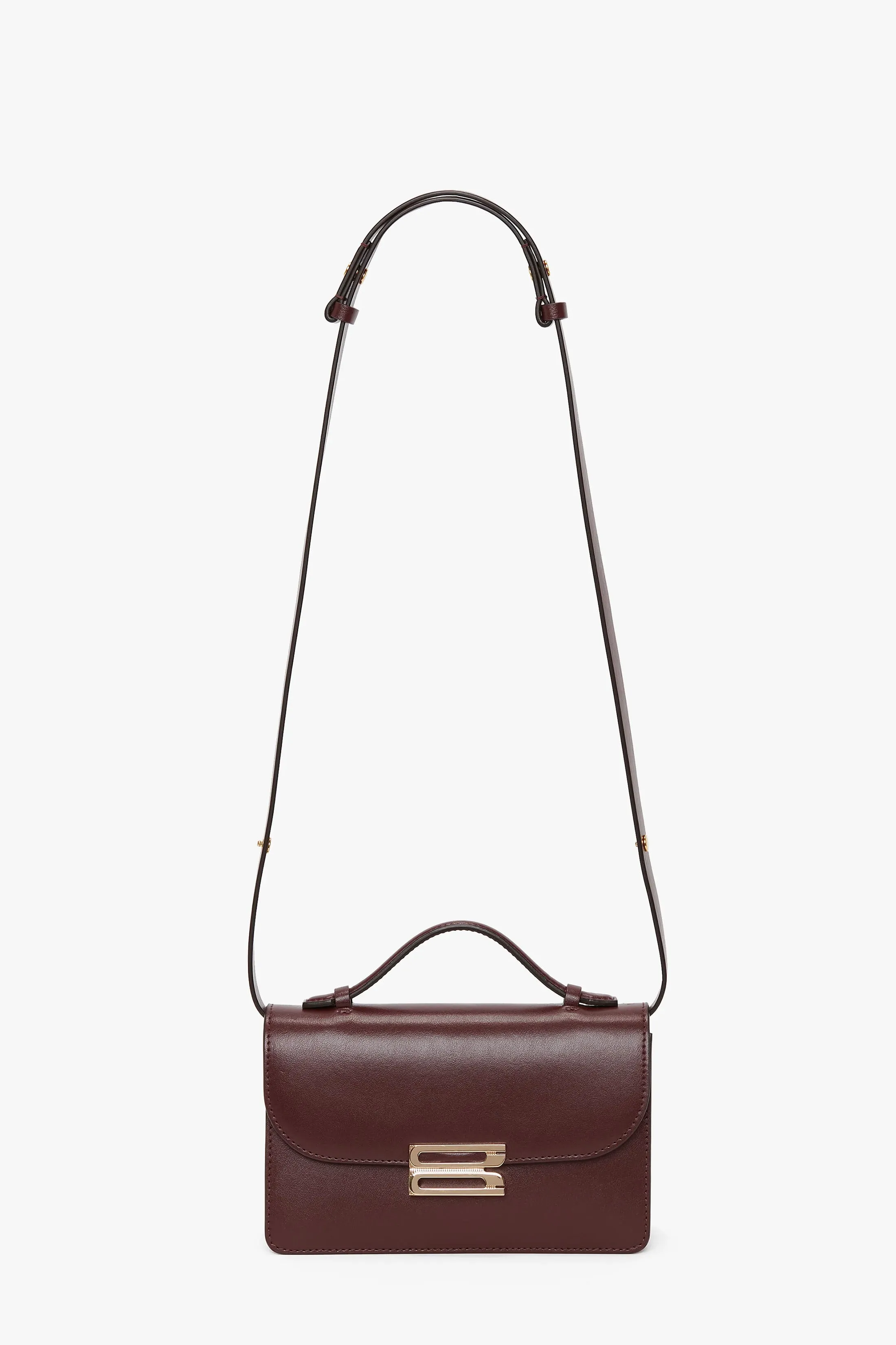 Mini Dorian Bag In Burgundy Smooth Leather