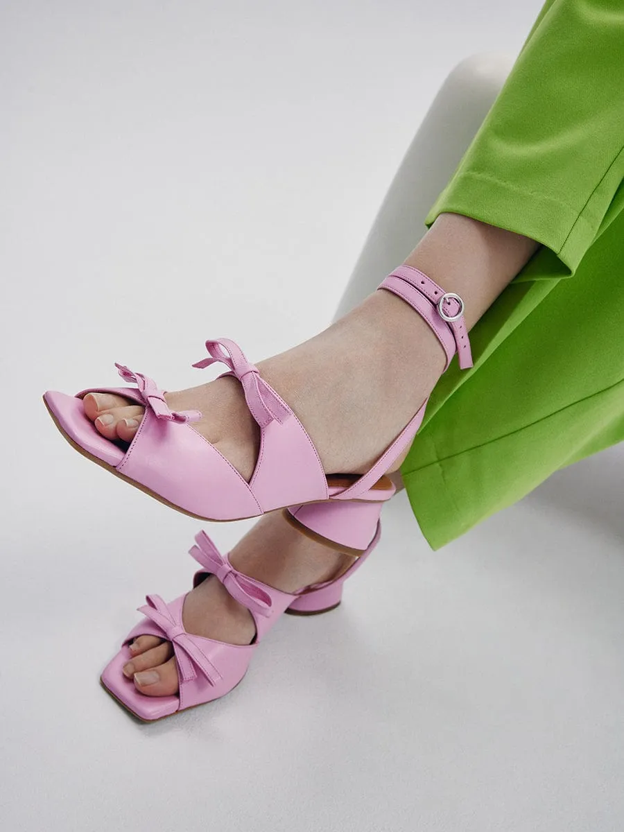 Mira Bubble Gum High Heel Sandals