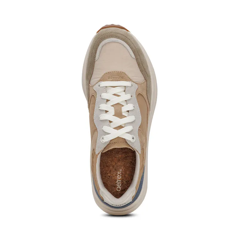  Molly Lace Up Sneaker in Tan  