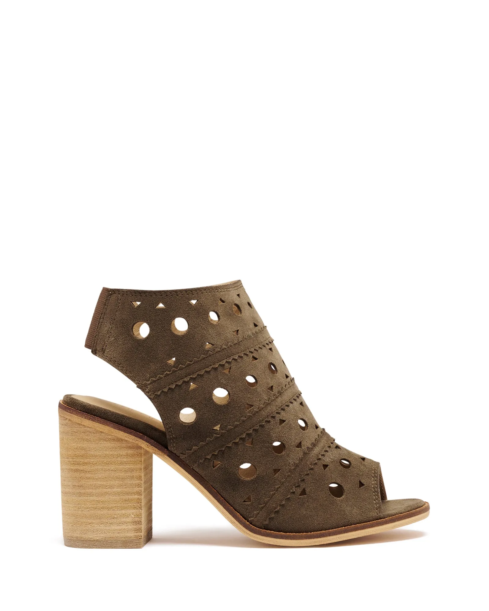 Mosaic Heel Khaki Suede *FINAL SALE*