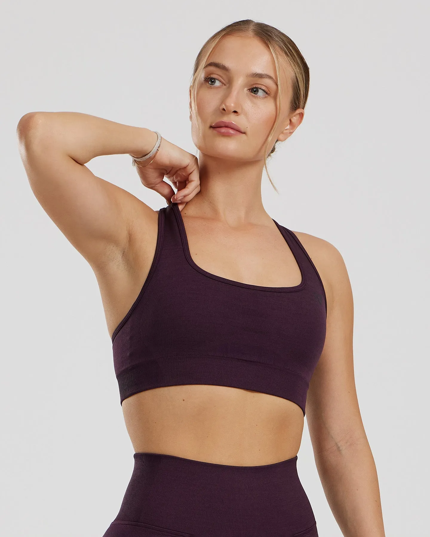 Motion Seamless Racer Back Bra | Midnight Plum